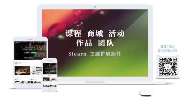 WordPress 在线教育主题 Slearn 的课程商城活动作品团队扩展插件